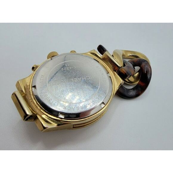 Michael Kors MK-4222 Gold Tone SS Tortoise Resin Quartz Watch Key Chain New Batt - Picture 7 of 8